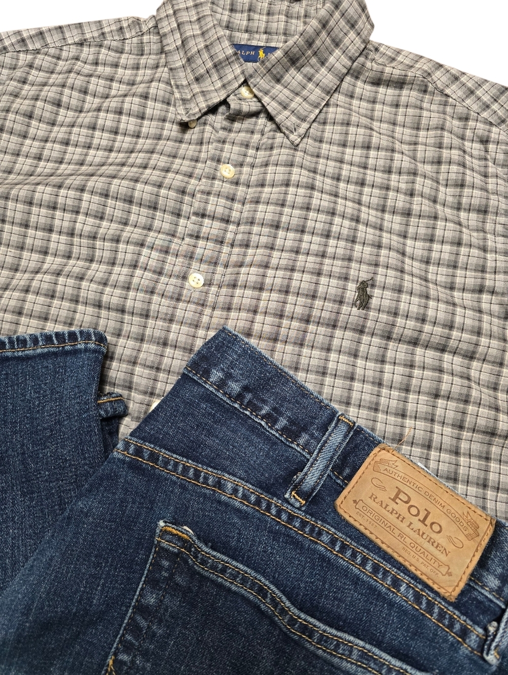 2pc POLO Ralph Lauren Outfit Pants Shorts Sz 38x32